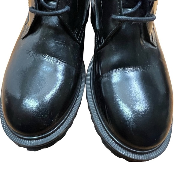 & Other Stories Black Lace Up Leather Boots Size 37 US 7 - Picture 4 of 11